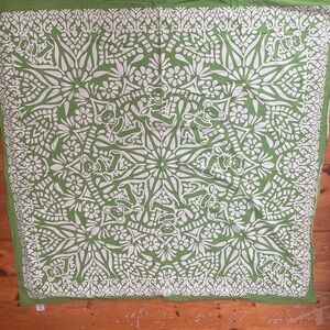 Green and White Grateful Dead Floral Tapestry